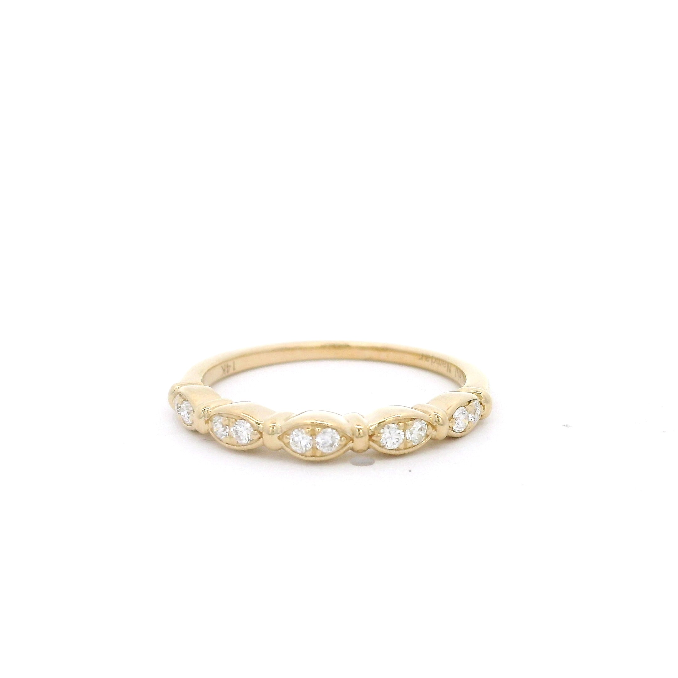 Diamond Band Ring in 14K Yellow Gold, Size 7