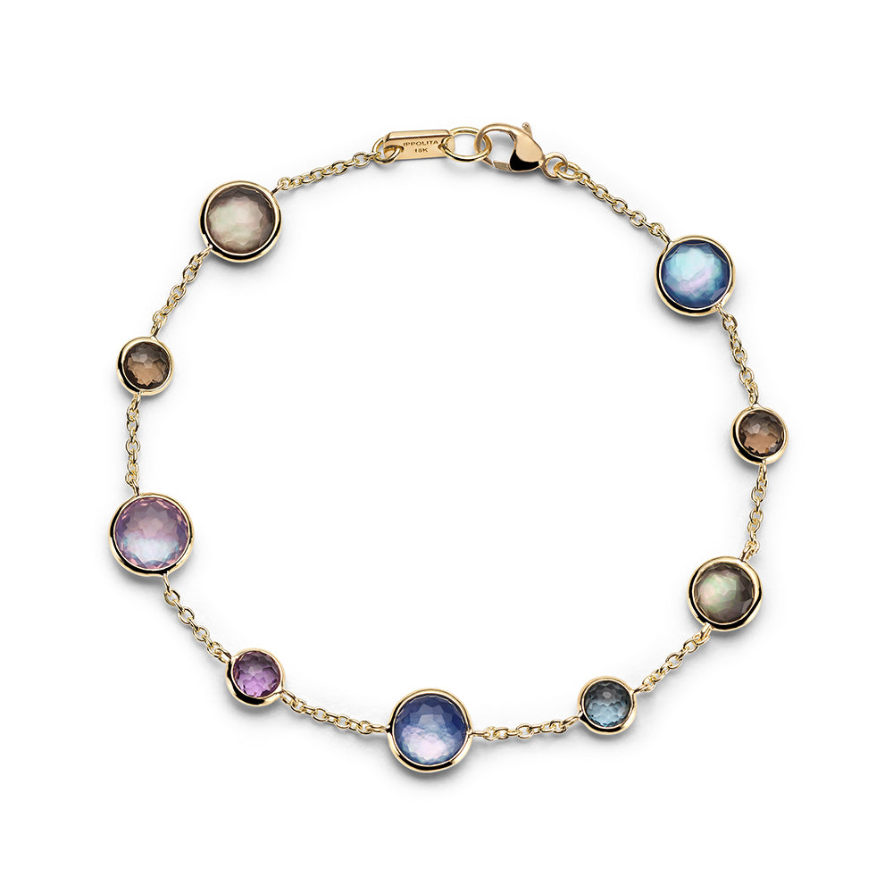 Ippolita Lollipop Mistero 9-Stone Link Bracelet in 18K Yellow Gold