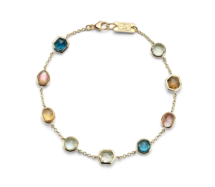 Ippolita Salvia Confetti 9-Stone Bracelet in 18K Yellow Gold