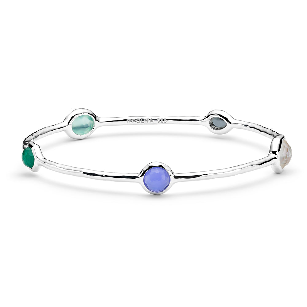 Ippolita Costa 5-Stone Bangle in Sterling Silver