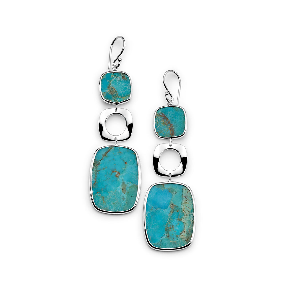 Ippolita Bronze Turquoise Earrings in Sterling Silver