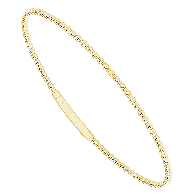 Beaded Flex Bracelet in 14K Yellow Gold