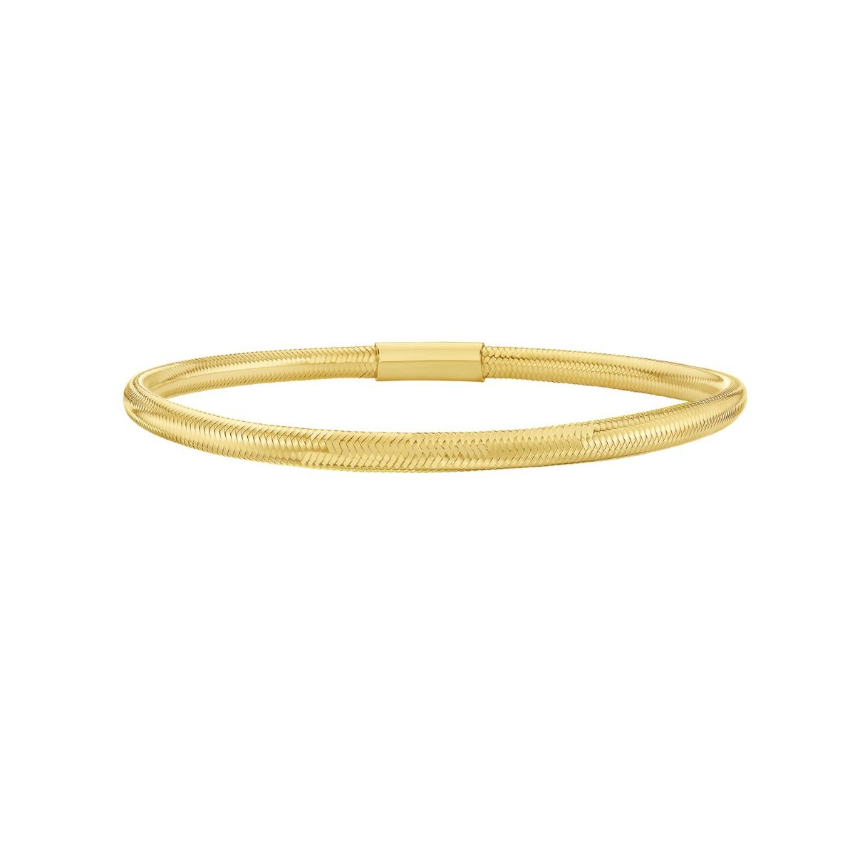 3.4MM Stretch Mesh Bracelet in 14K Yellow Gold