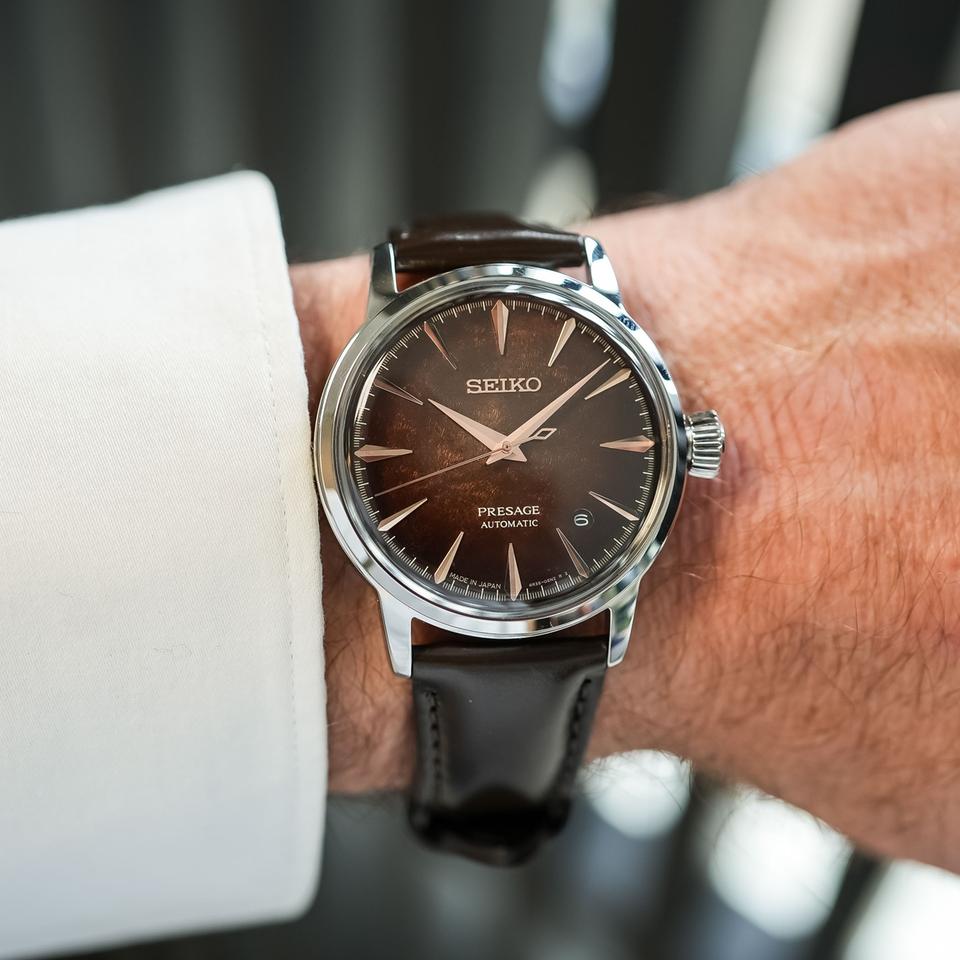 Seiko Presage Cocktail Time Brown Dial Watch HCB003