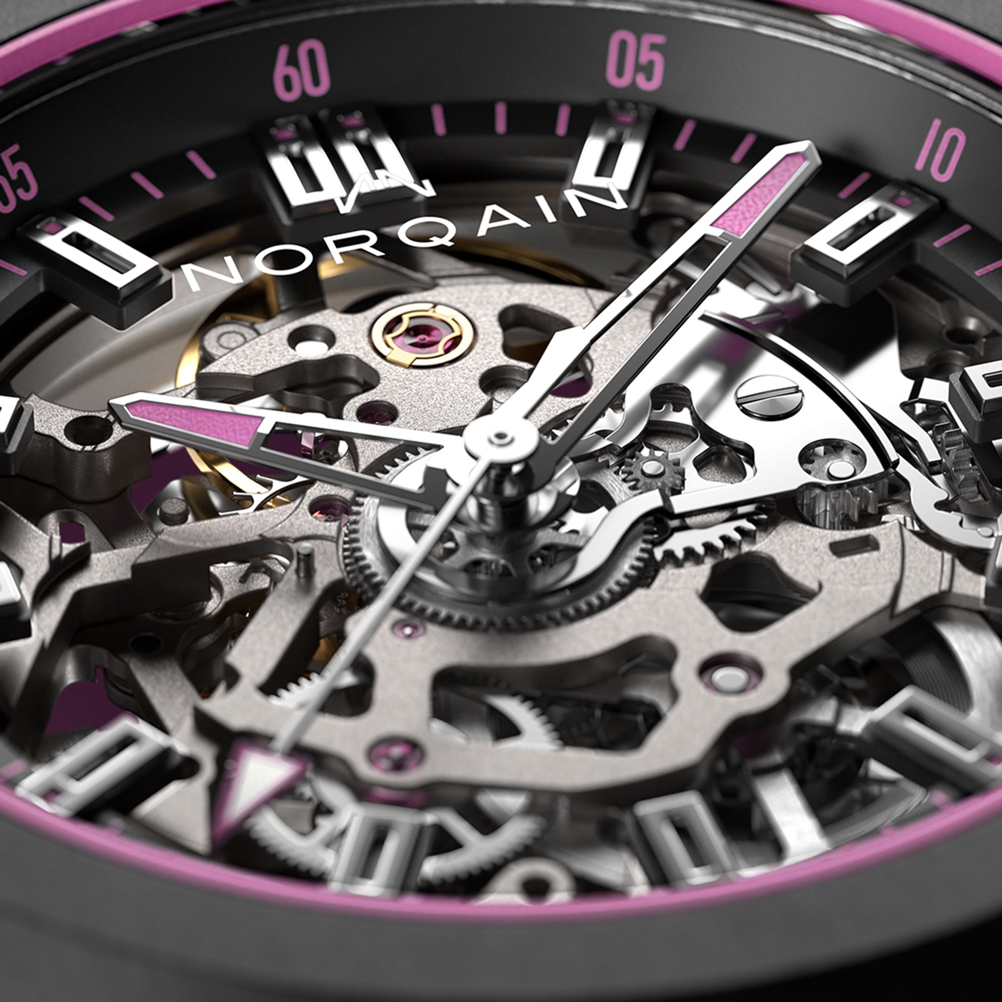 Norqain Wild One Skeleton Pink Watch 39MM N3001.07Q04.B03.R01