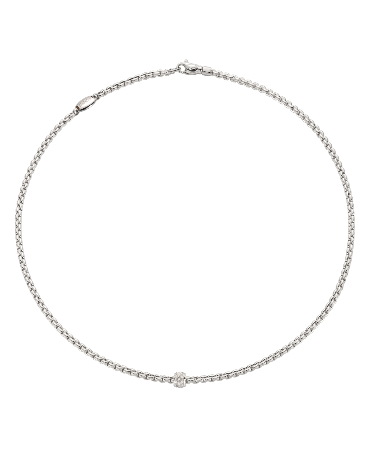 Fope Eka Necklace in 18K White Gold