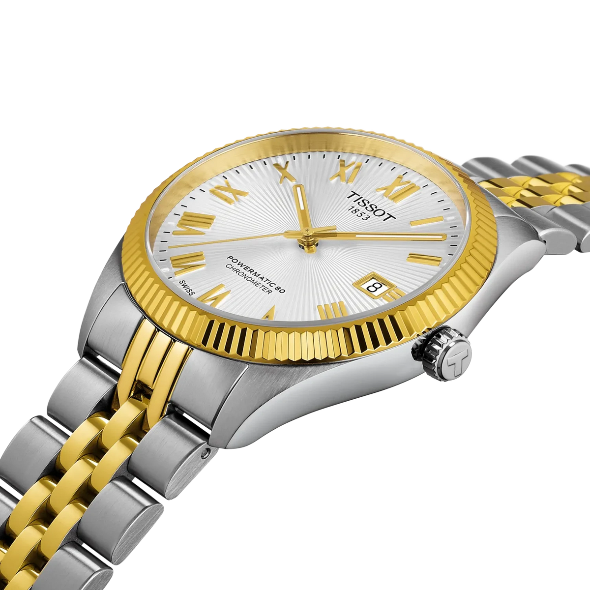Tissot Ballade Two-Tone Silver Roman Dial Watch T1564082203300