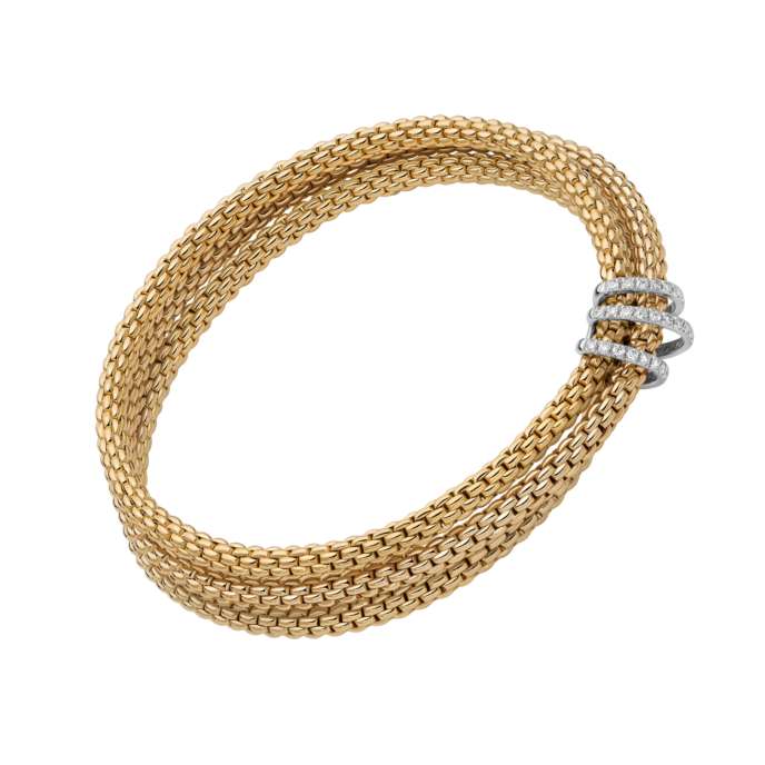 Fope Prima Flex'It Multi Row Bracelet in 18K Gold