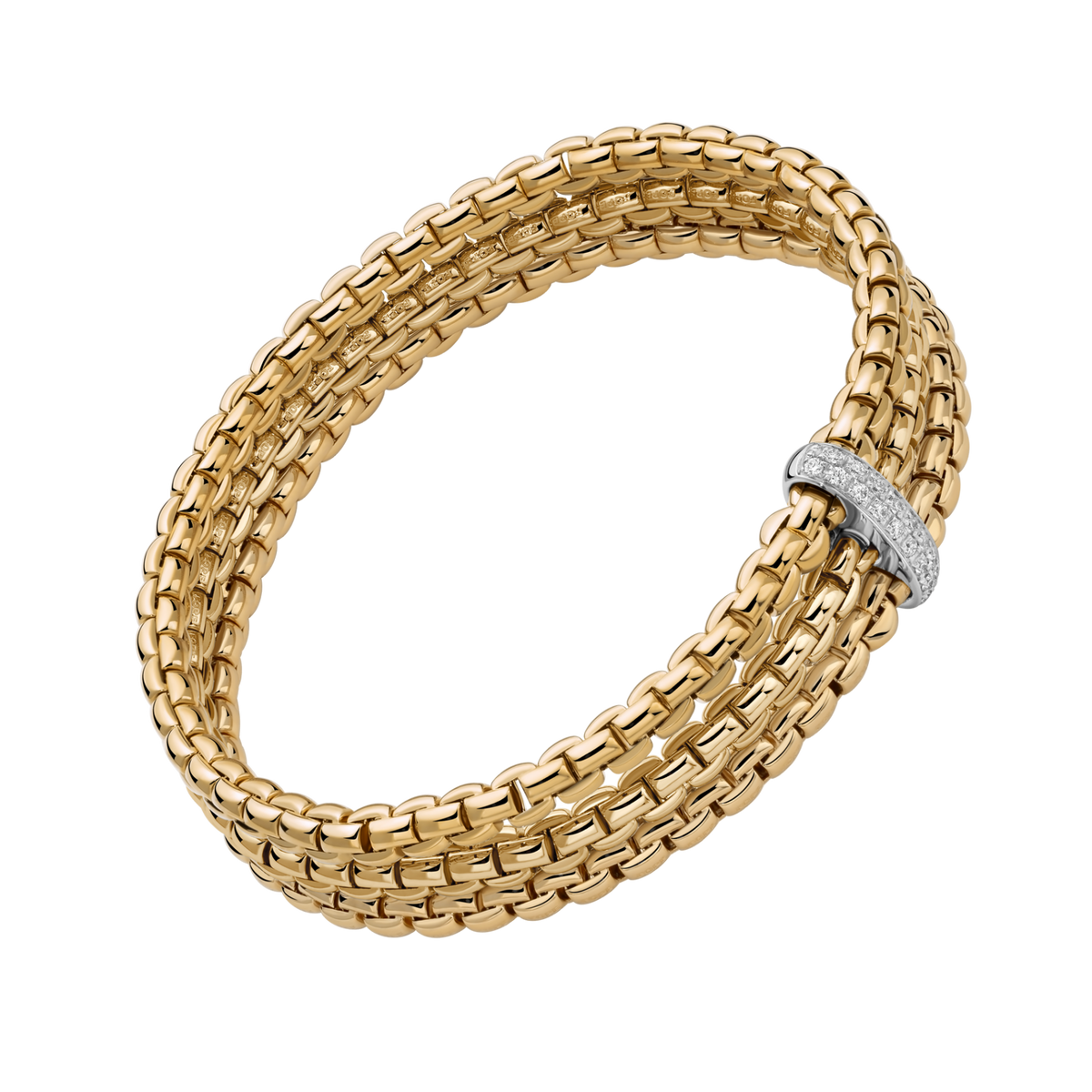 Fope Eka Flex'It Triple Mesh Bracelet in 18K Gold