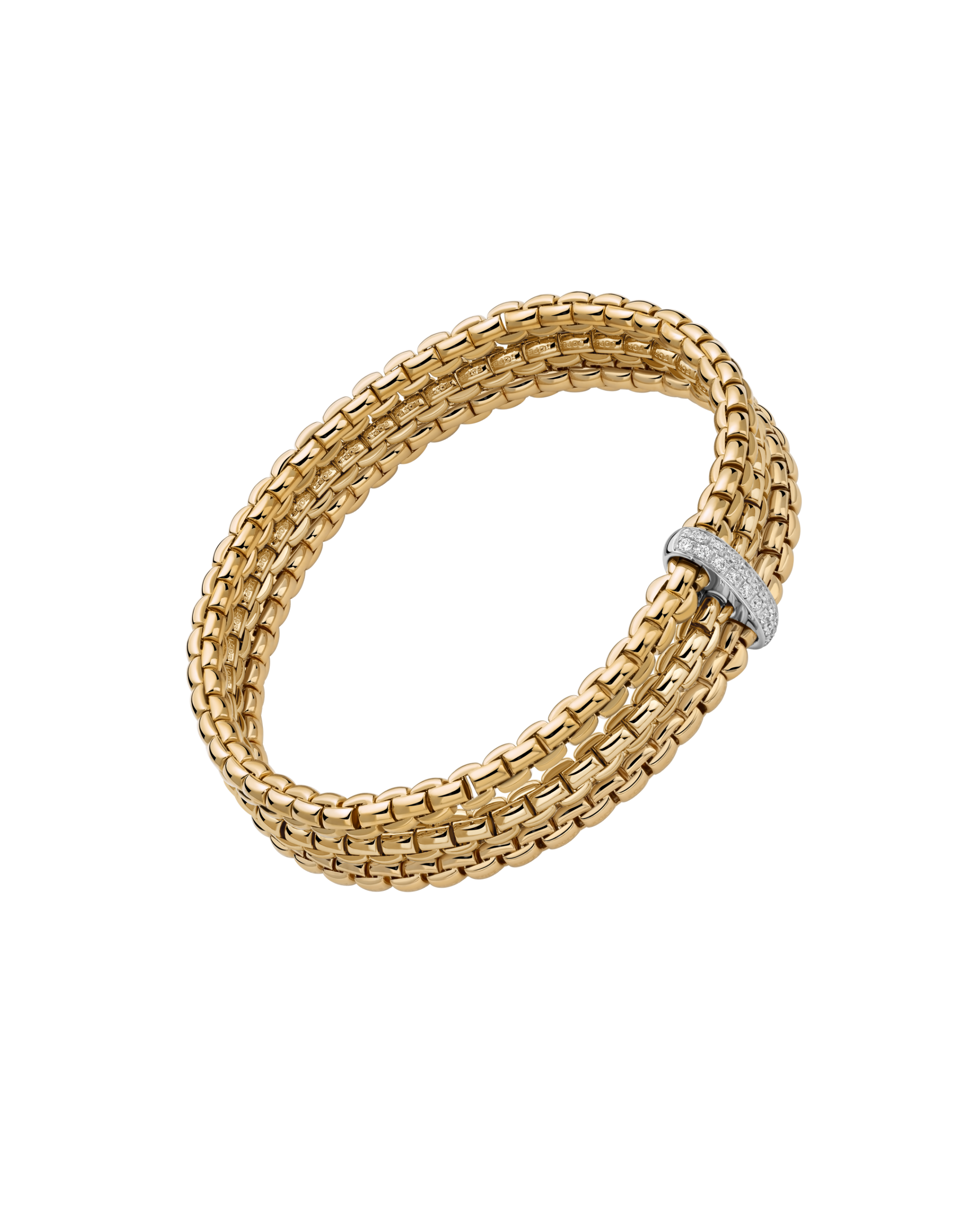 Fope Eka Flex'It Triple Mesh Bracelet in 18K Gold
