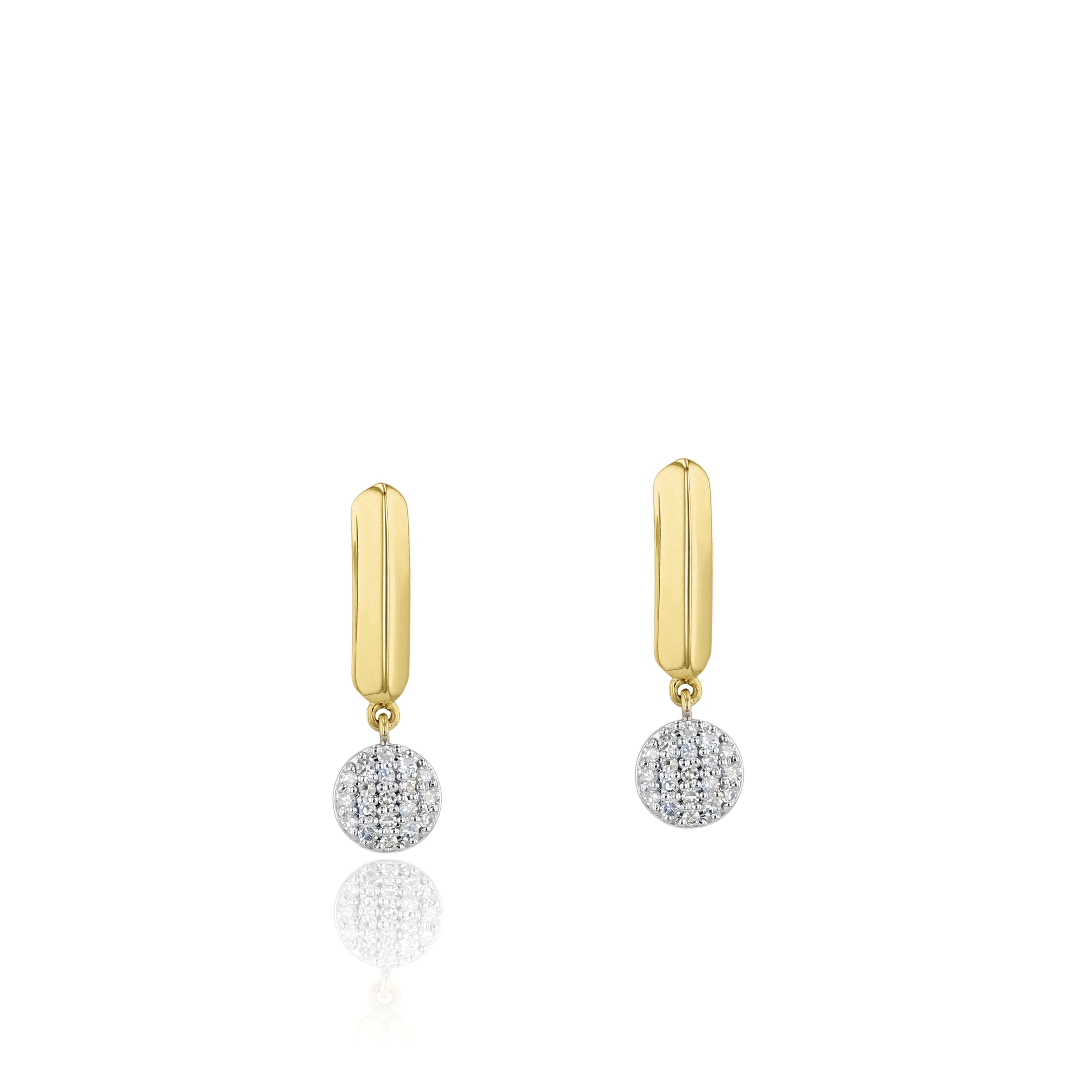 Phillips House Single Knife Edge Infinity Drop Earrings in 14K Yellow Gold