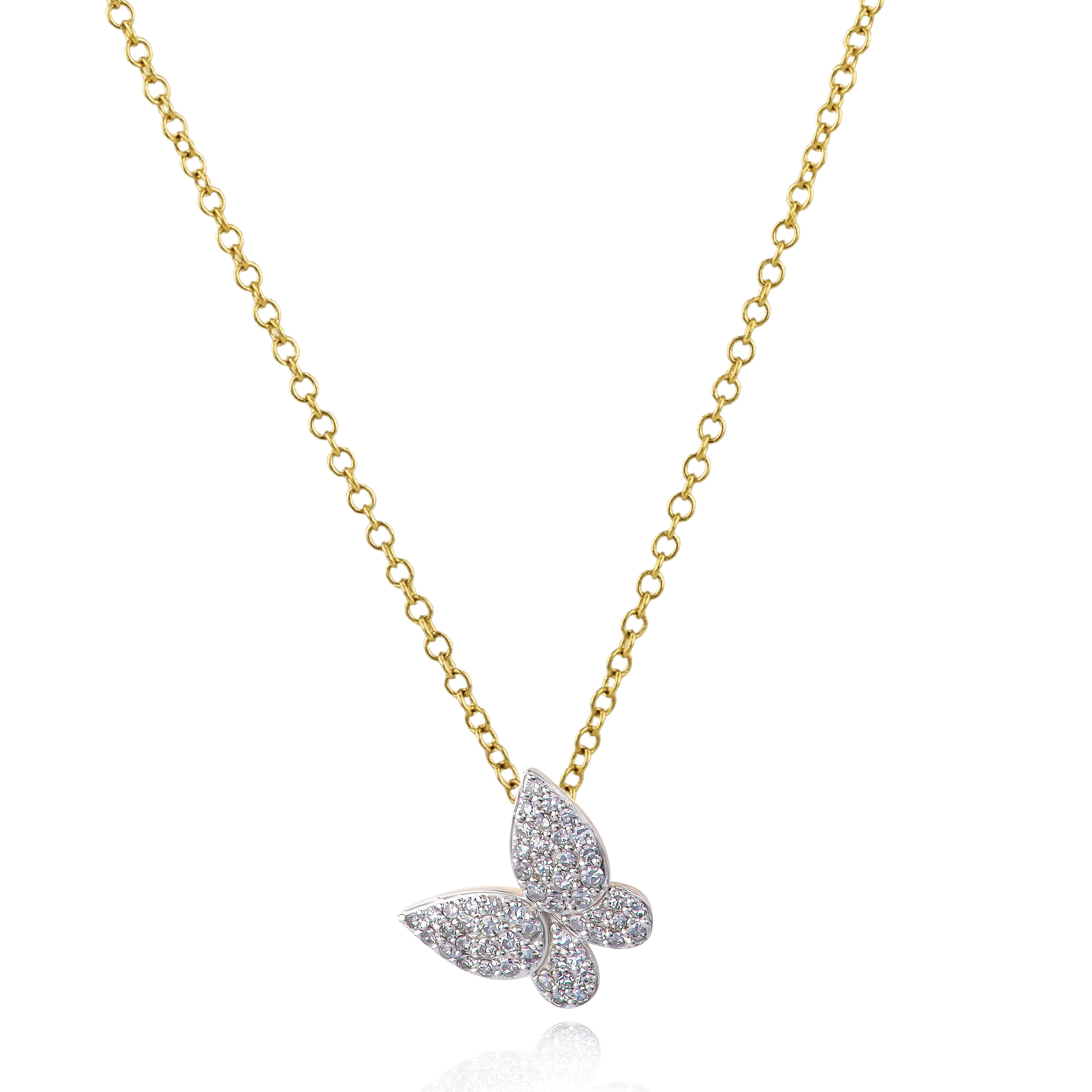 Phillips House Petite Symphony Butterfly Necklace in 14K Yellow Gold