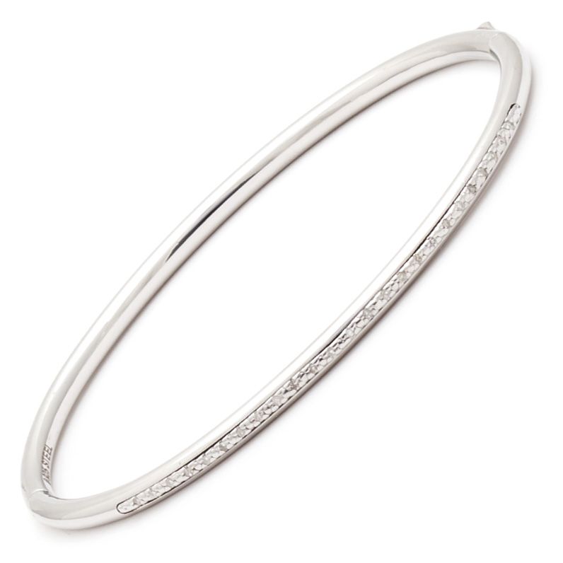 Stainless Steel Stackable Diamond Bangle Bracelet