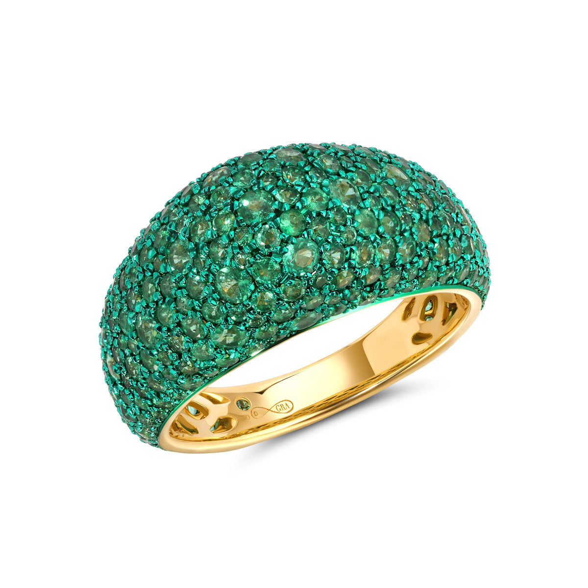 Graziela Emerald Bahia Ring in 18K Yellow Gold, Size 7