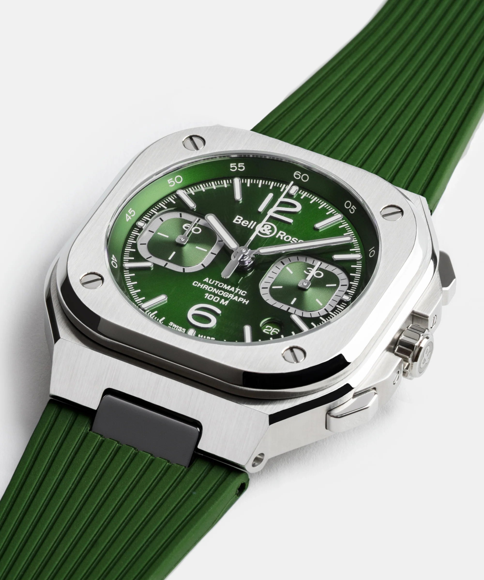 Bell & Ross BR-05 Chrono Green Steel Watch