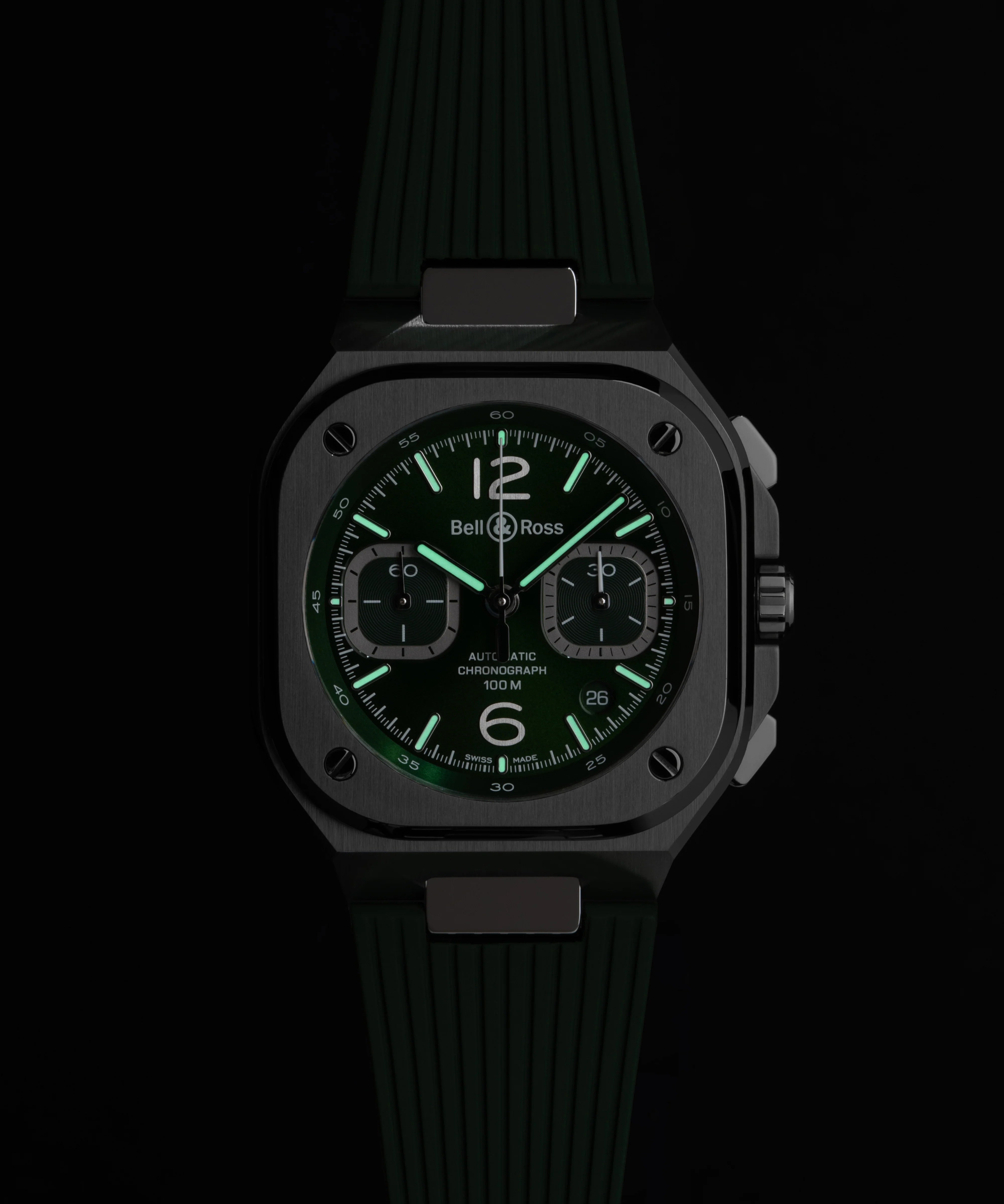 Bell & Ross BR-05 Chrono Green Steel Watch