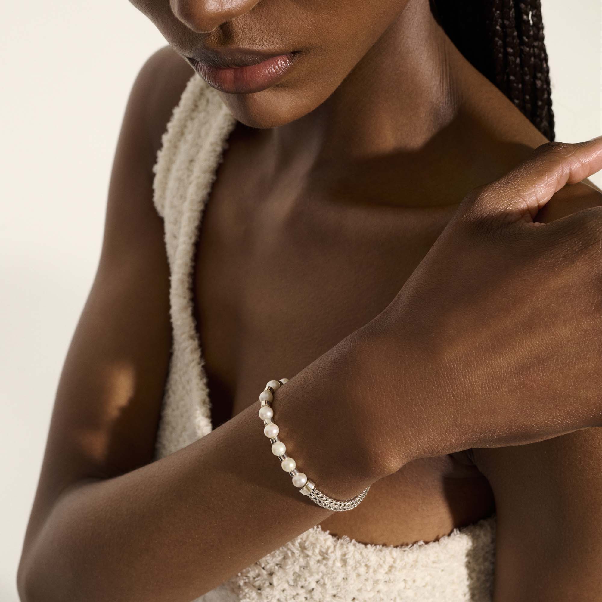 John Hardy Pearl Essential Bracelet in Sterling Silver, 5MM