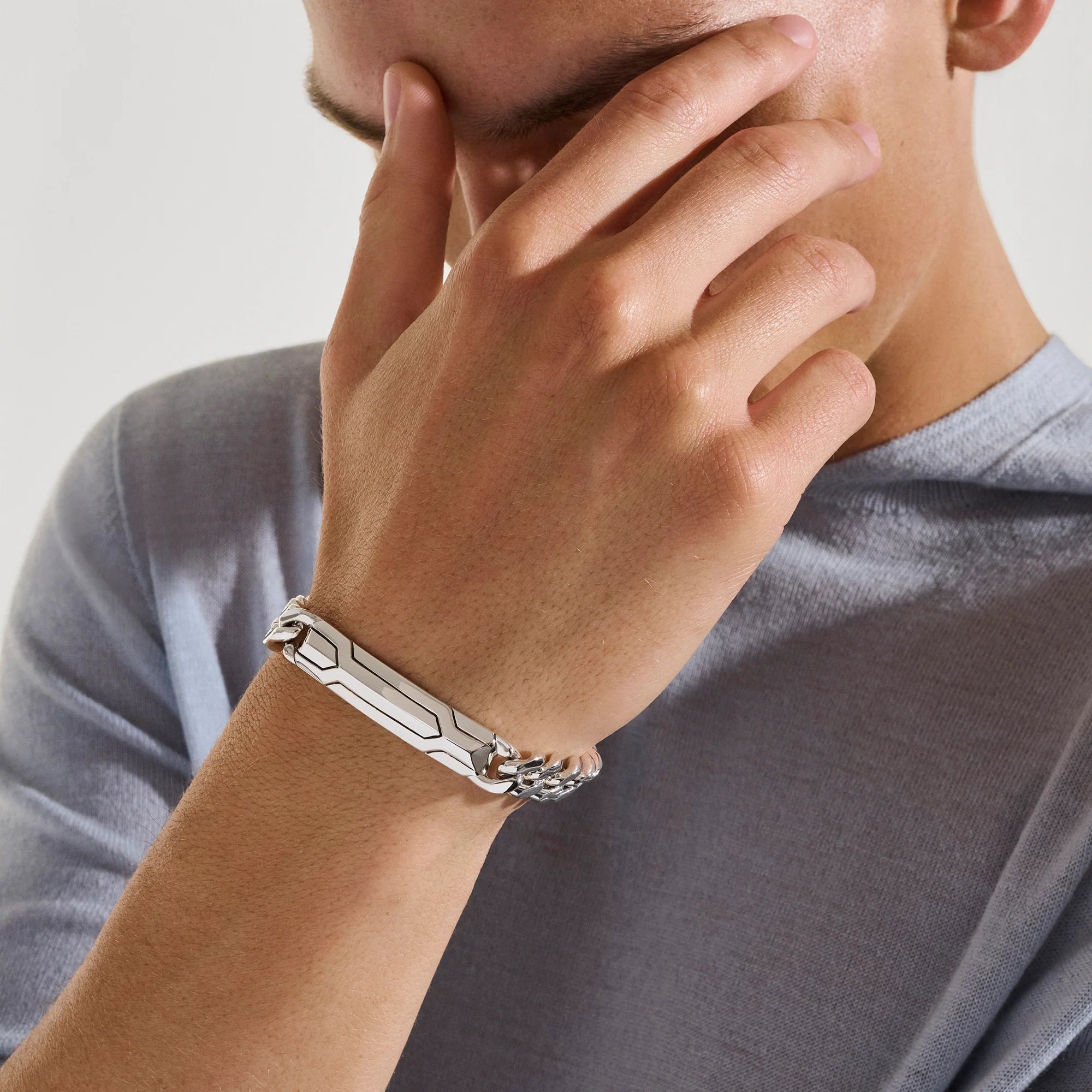 John Hardy Men's Curb Link Station Bracelet