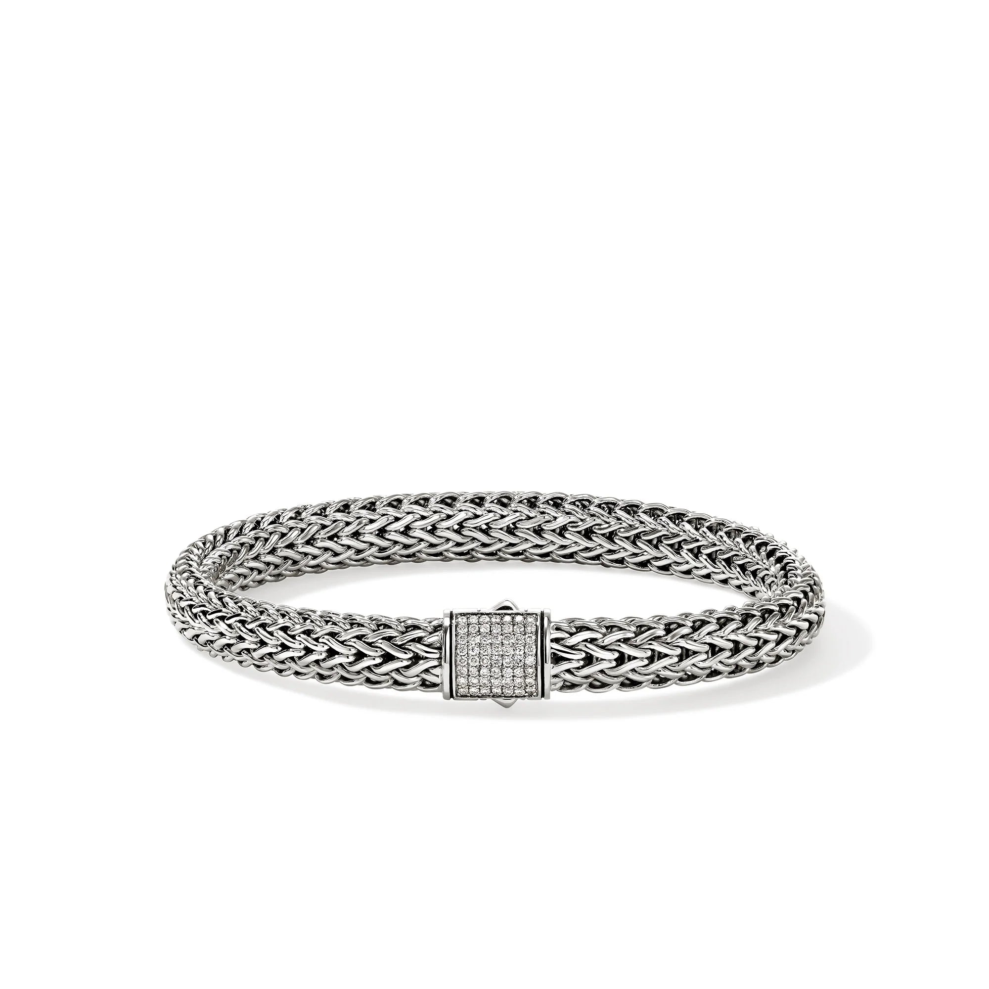 John Hardy Men's Icon Diamond Bracelet in Sterling Silver, 7.5MM