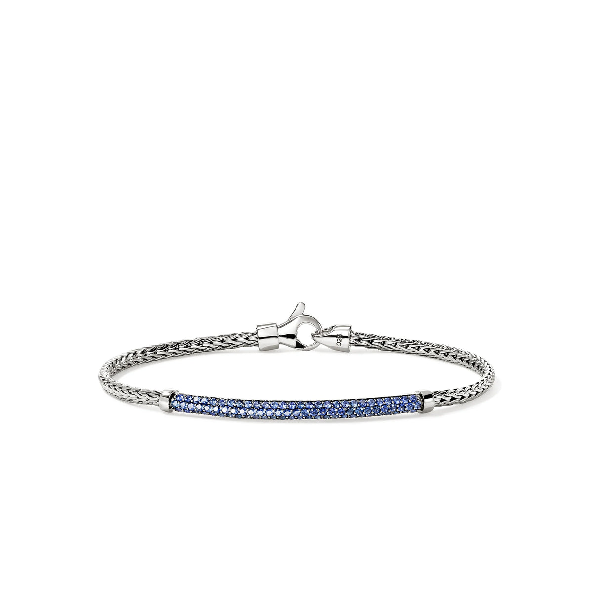 John Hardy Blue Sapphire Essential Bar Bracelet in Sterling Silver, 2.5MM