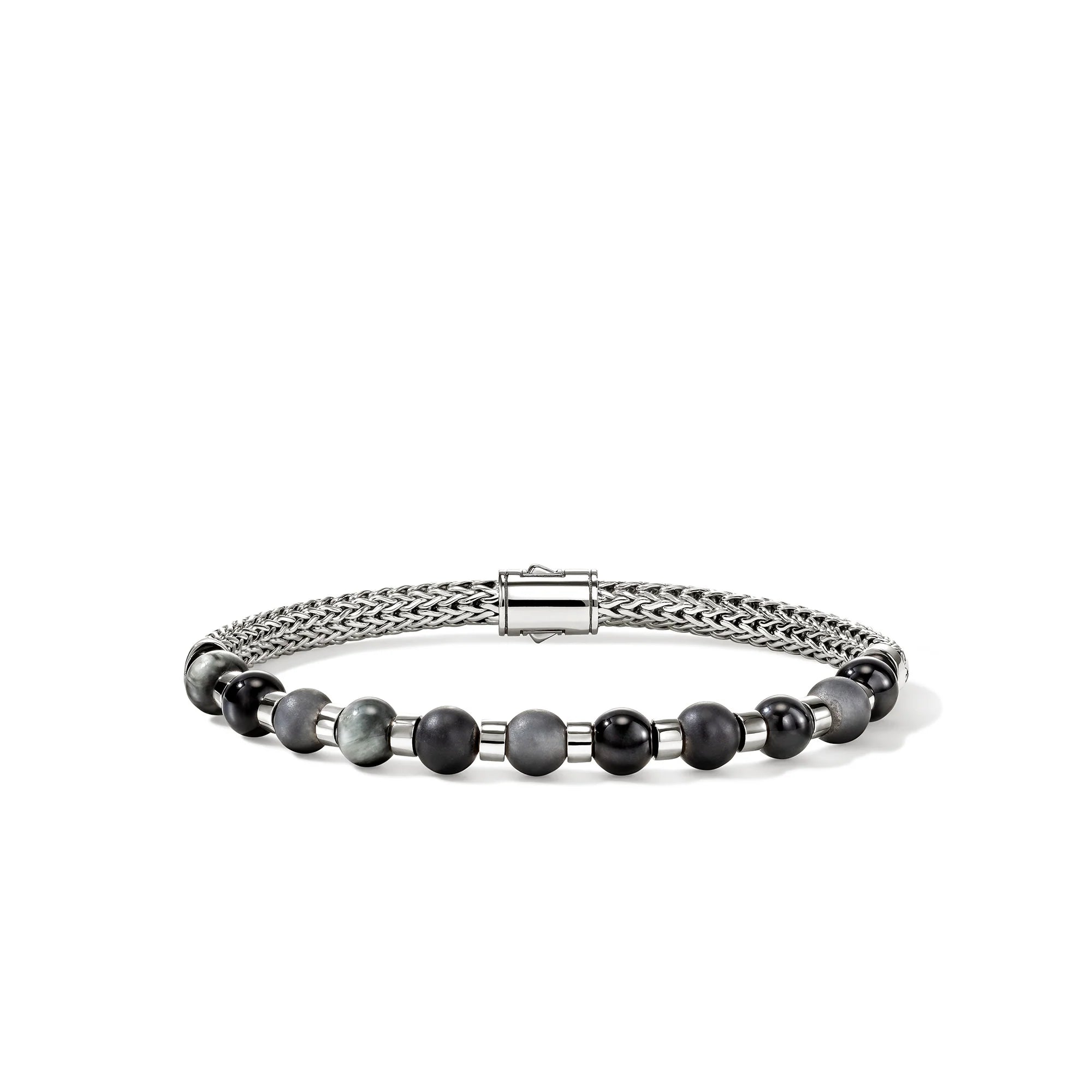 John Hardy Men's Black Onyx & Hematite Beaded Bracelet in Sterling Silver