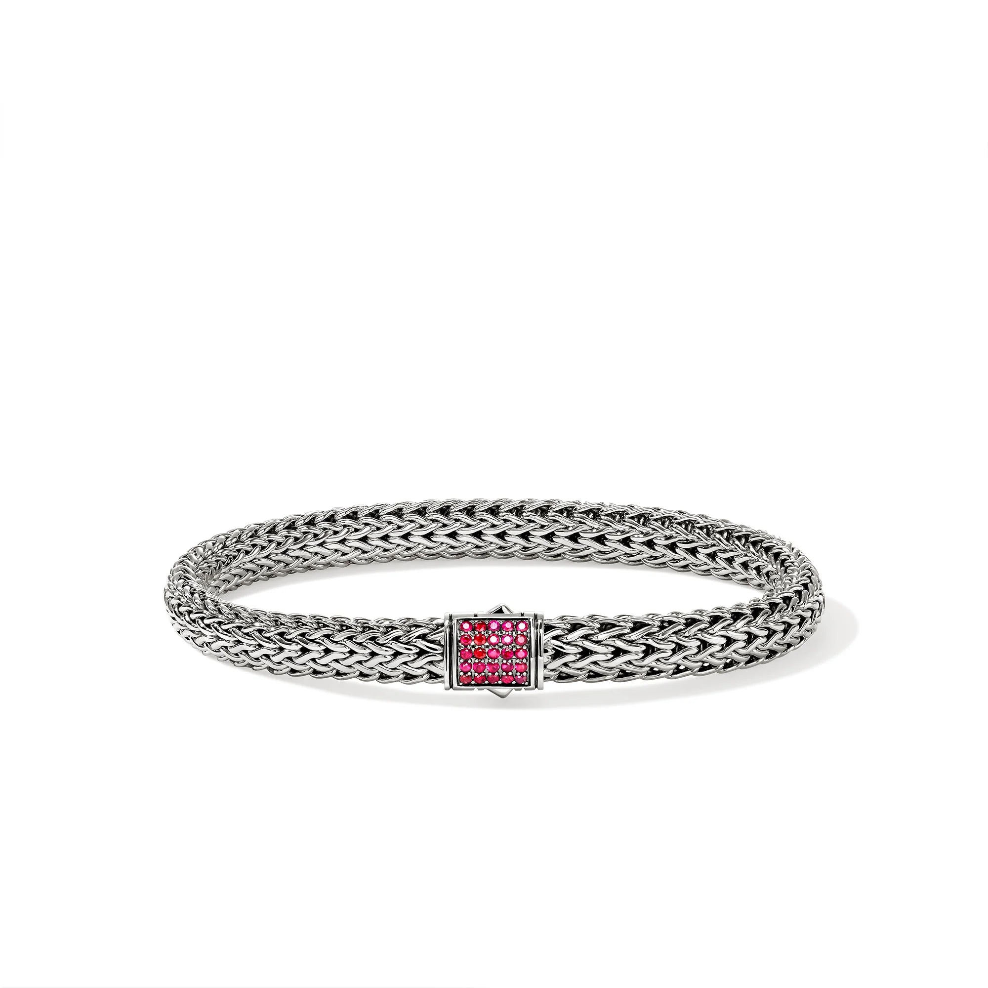 John Hardy Ruby Icon Bracelet in Sterling Silver, 6.5MM
