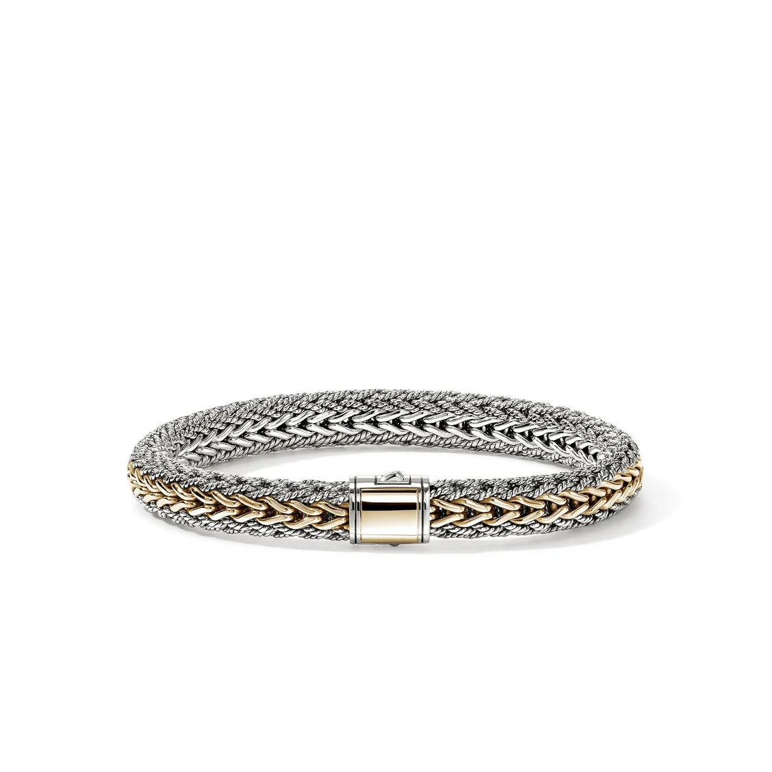 John Hardy Icon Bracelet in 14K Yellow Gold & Sterling Silver, 7.5MM