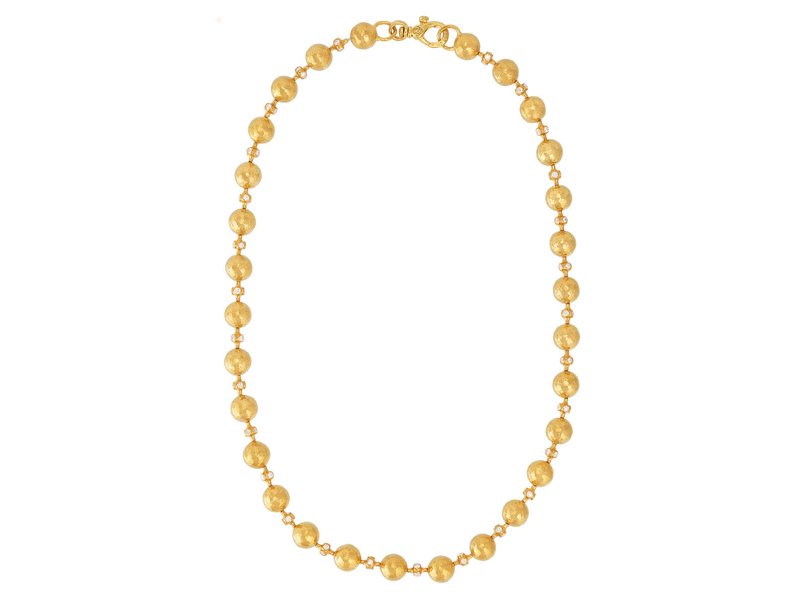 Gurhan Spell Diamond Ball Necklace in 24K Yellow Gold