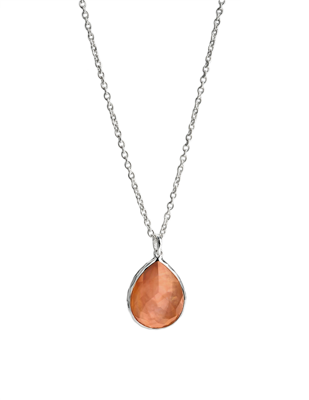 Ippolita Brown Shell Mini Teardrop Pendant Necklace in Sterling Silver