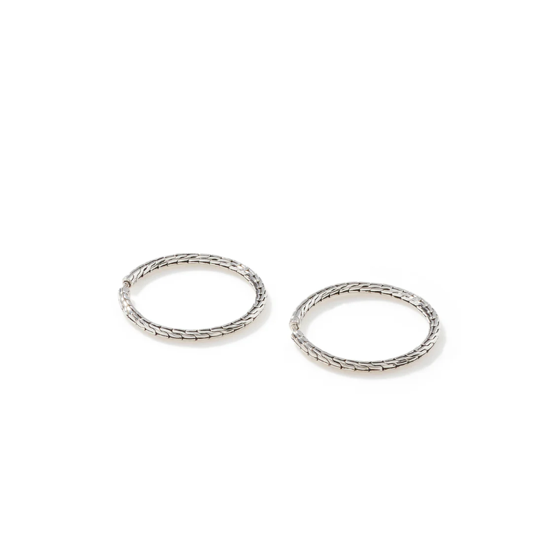 John Hardy JH Essential Flex Hoop Earrings in Sterling Silver