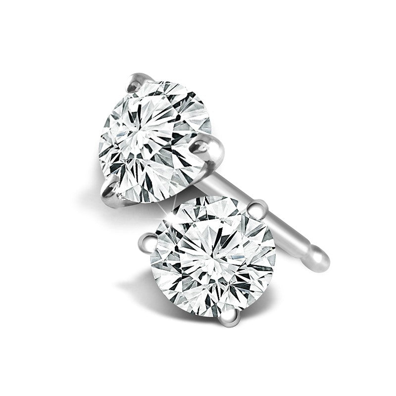 Bailey's Essentials 1.50CT Round Diamond Martini Stud Earrings in 14K White Gold