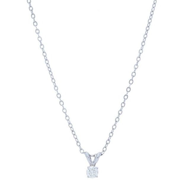 Bailey's Essentials 0.50CT Round Diamond Solitaire Pendant in 14K White Gold