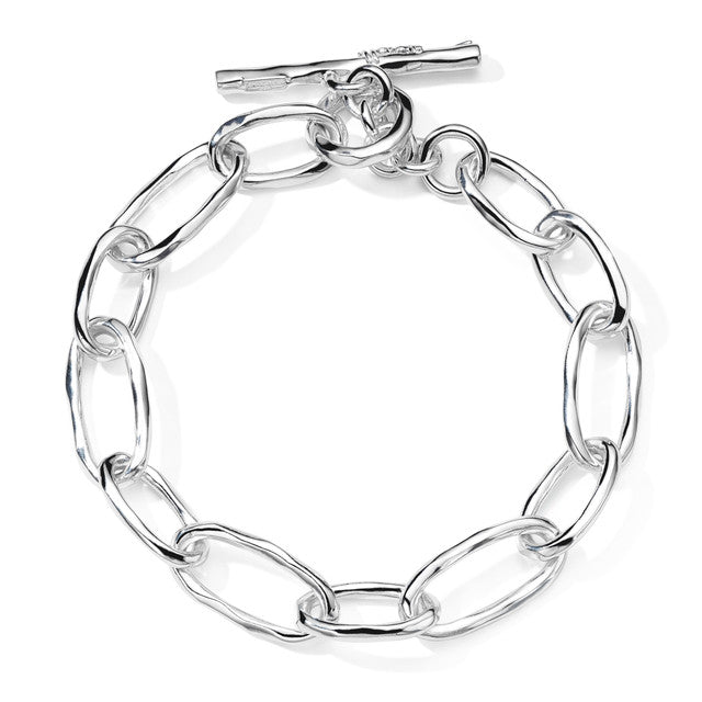 Ippolita Classico Faceted Oval Link Bracelet in Sterling Silver