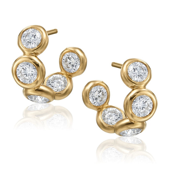 Gumuchian Small Moonlight Earrings in 18K Yellow Gold