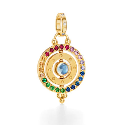 Temple St. Clair Rainbow Orbit Pendant in 18K Yellow Gold