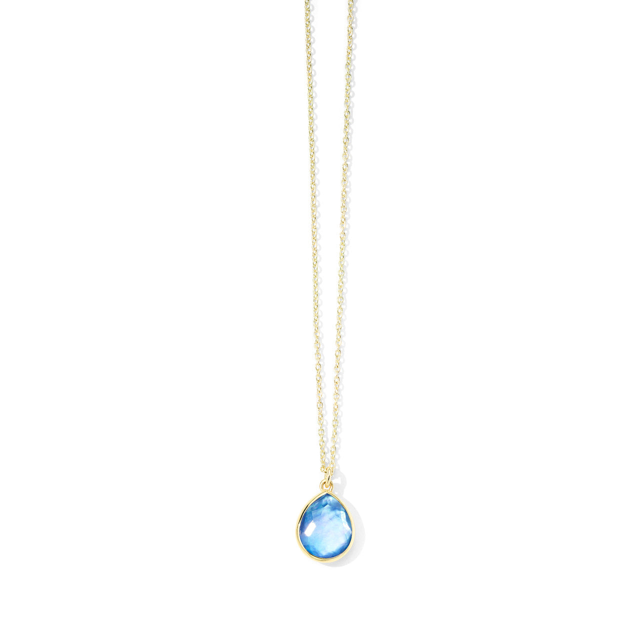 Ippolita Rock Candy Medium Teardrop Pendant Necklace with Lapis Triplet in Yellow Gold