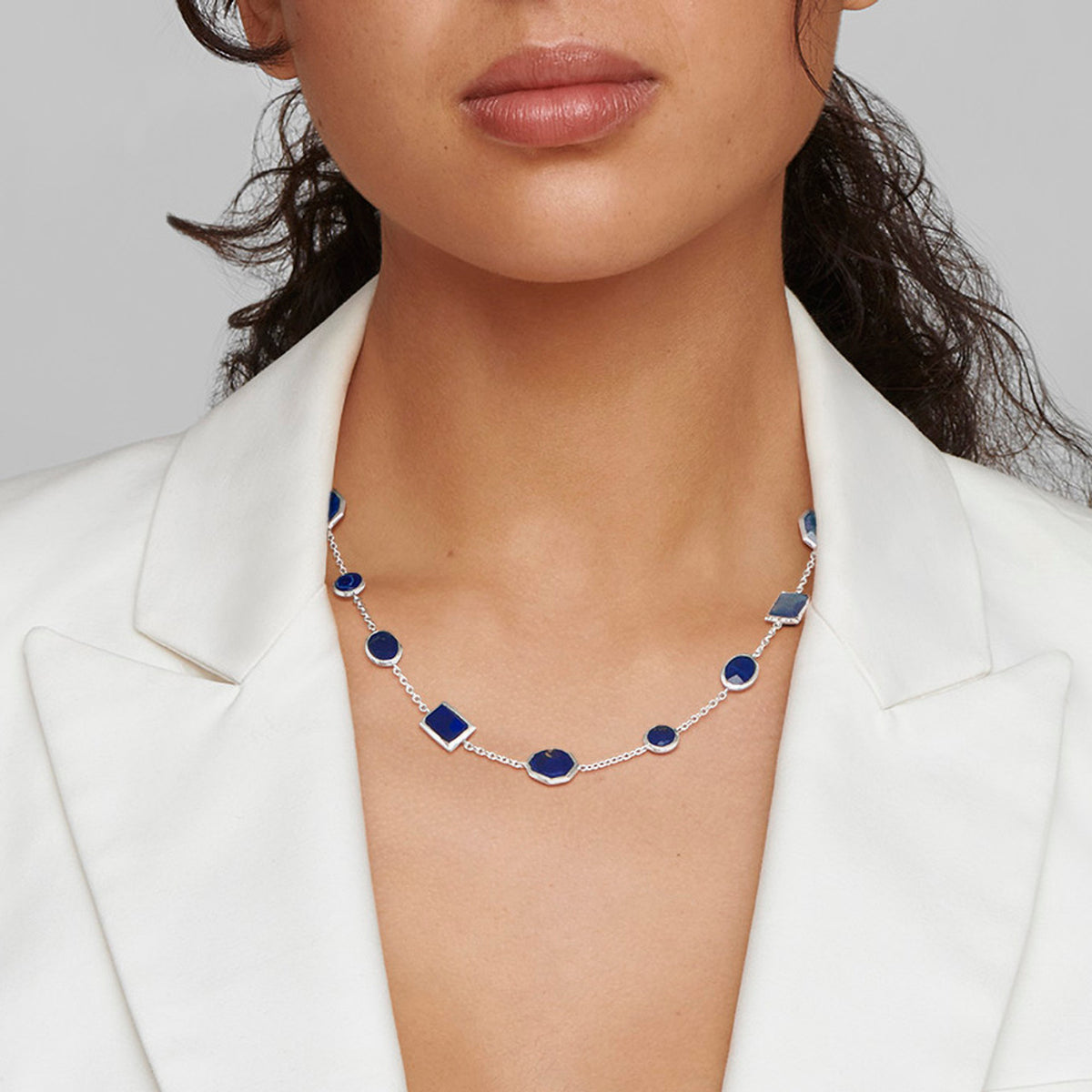 Ippolita Rock Candy Mother of Pearl Station Necklace in Sterling Silver