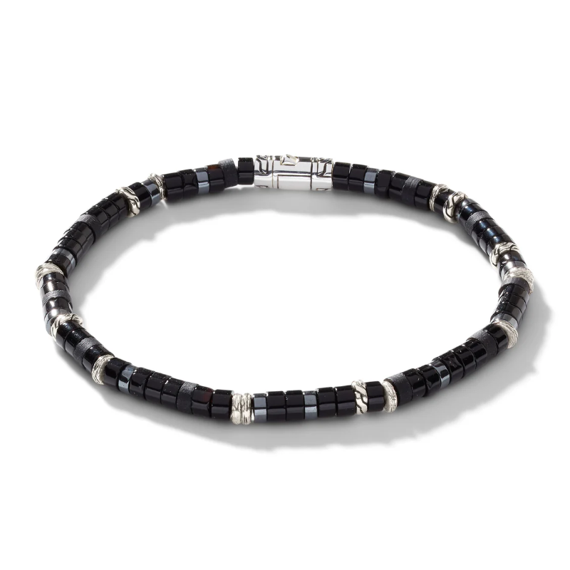 John Hardy Men's Black Onyx Heishi Bracelet
