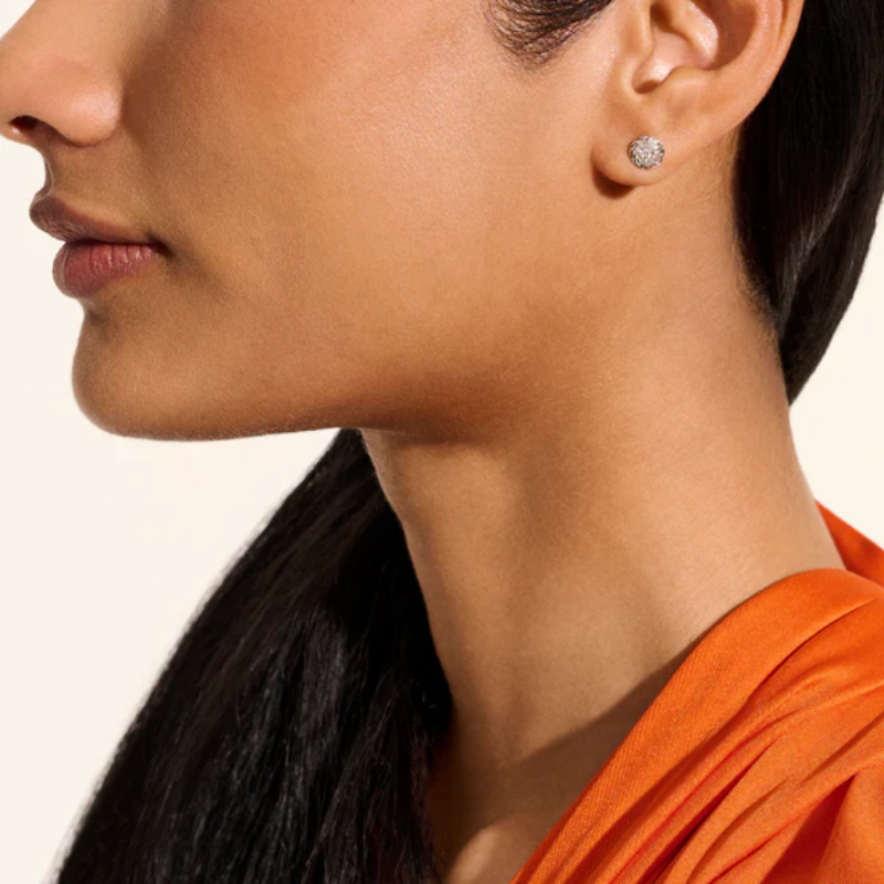 John Hardy Jh Essential Pavé Stud Earrings with Diamonds in Sterling Silver