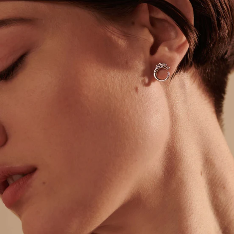 John Hardy Naga Stud Earrings in Sterling Silver