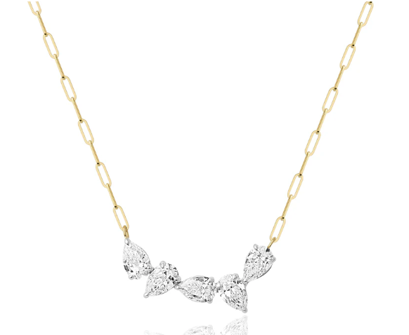 Phillips House Five Pear Diamond Necklace