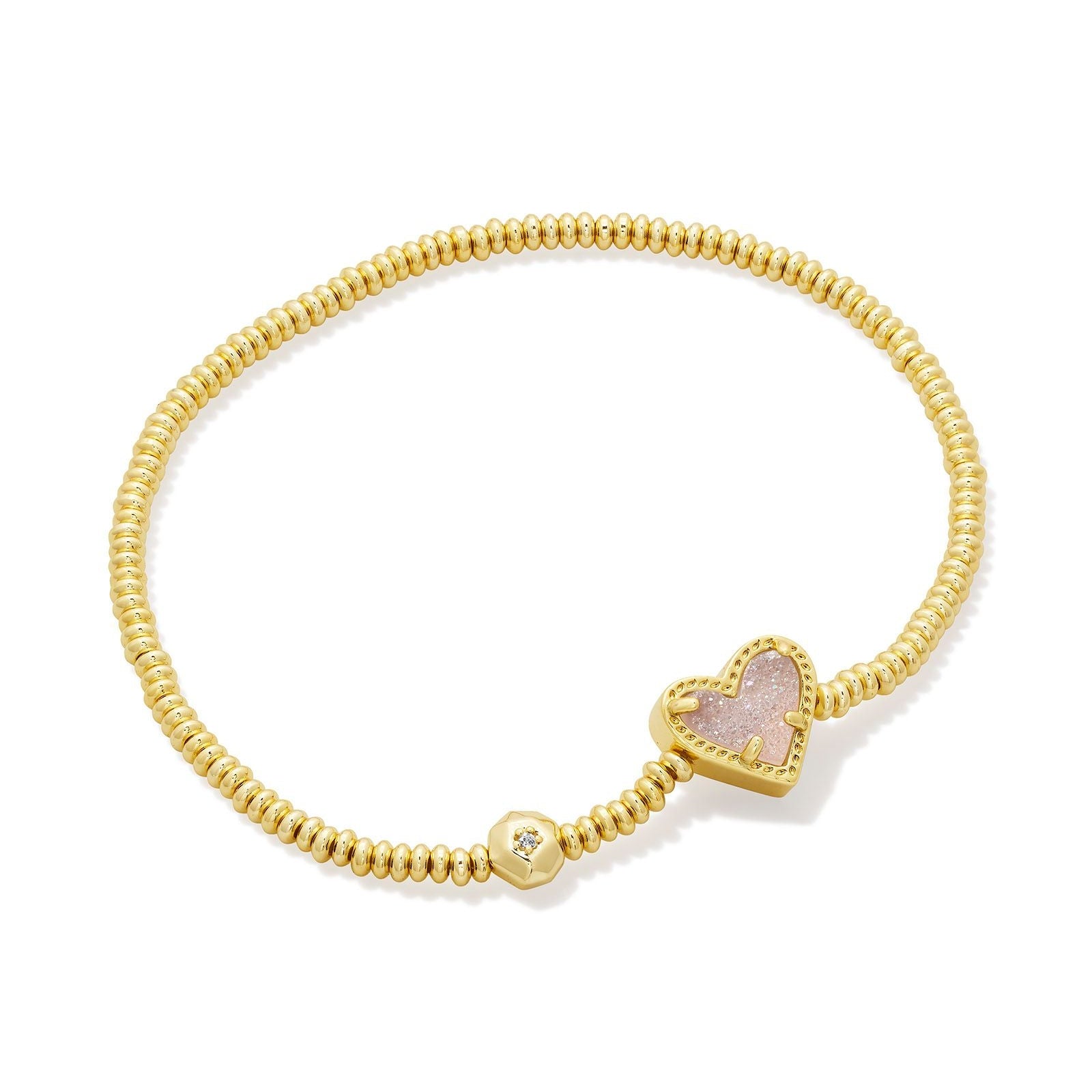 Kendra Scott Ari Heart Stretch Bracelet in Iridescent Drusy