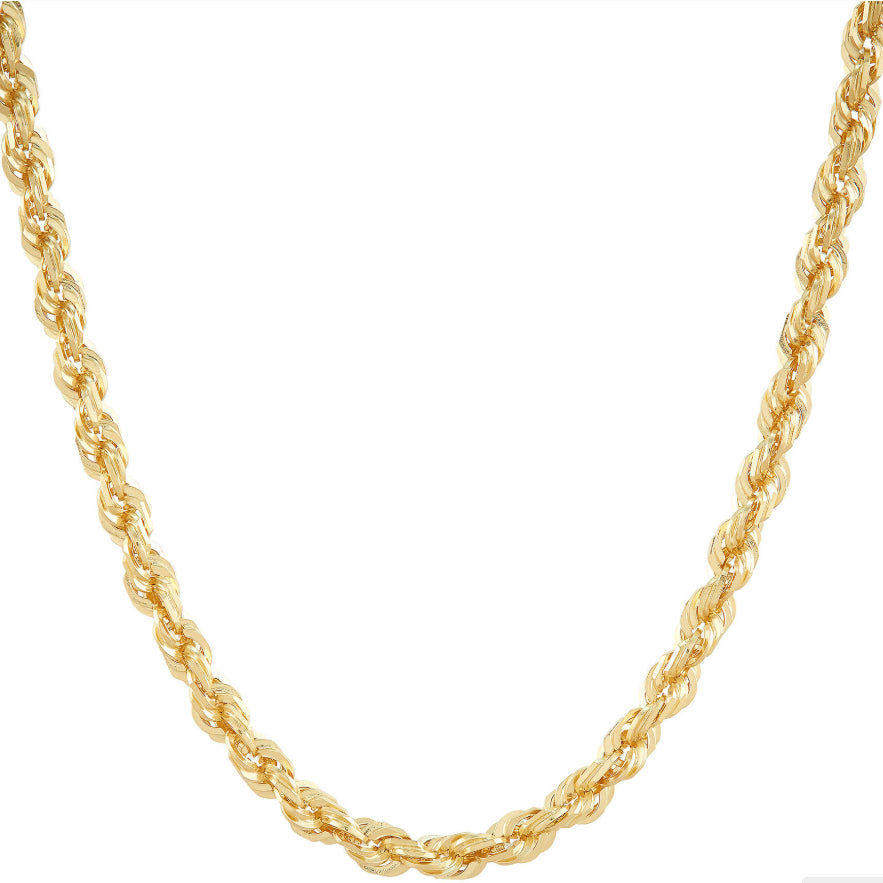 Rope Chain Necklace in 14K Yellow Gold, 20" Length