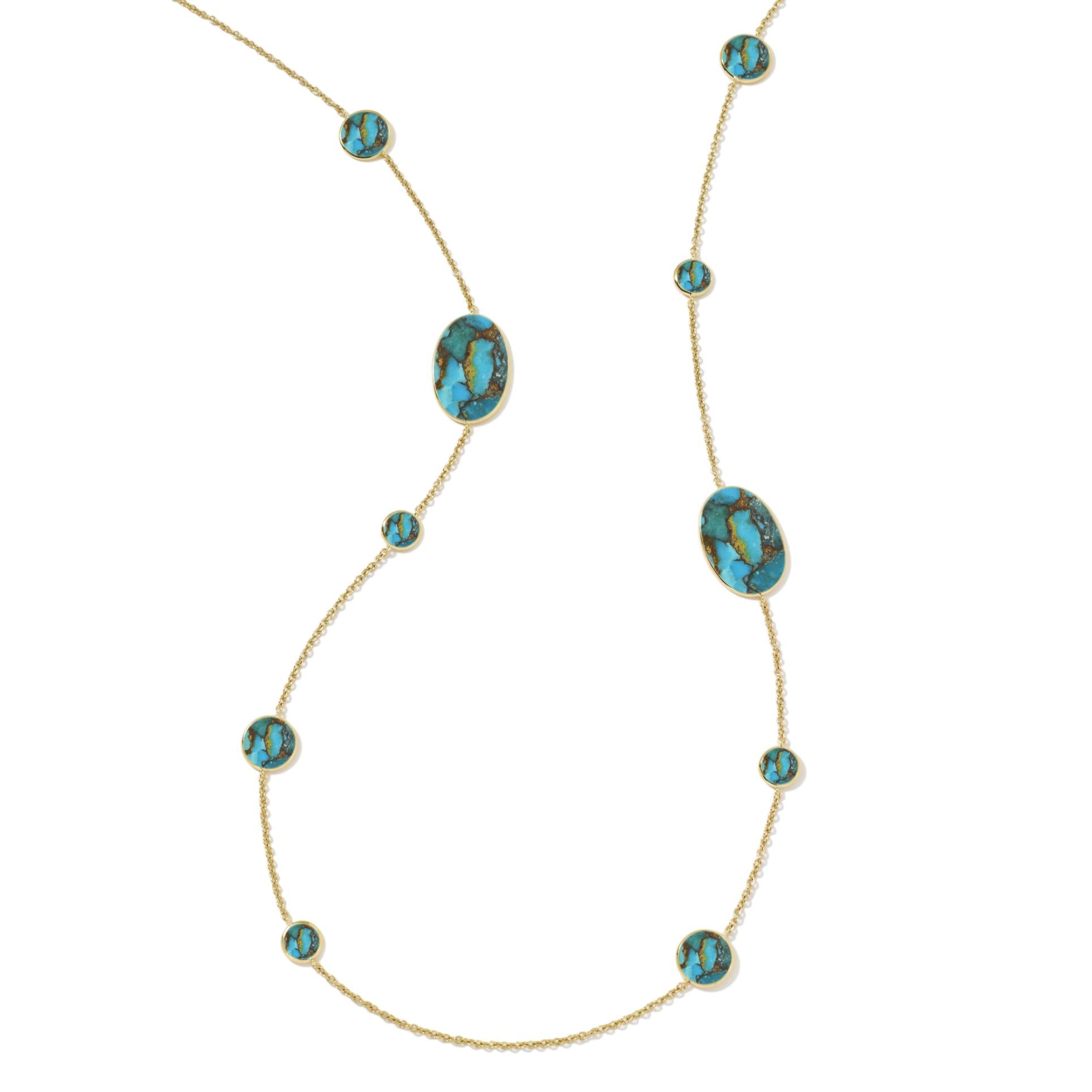 Ippolita Rock Candy Turquoise Necklace in 18K Yellow Gold