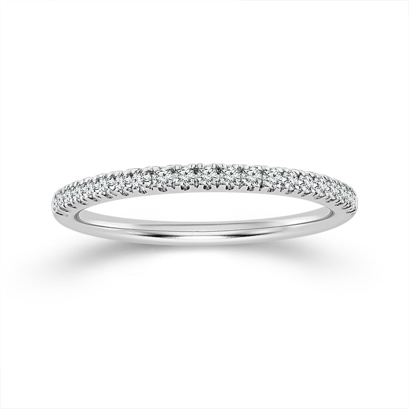 U-Prong 0.15CT Diamond Band in Platinum, Size 7