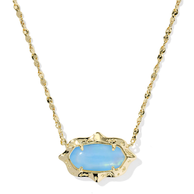 Kendra Scott Elisa Scallop Necklace in Blue Iridescent Abalone