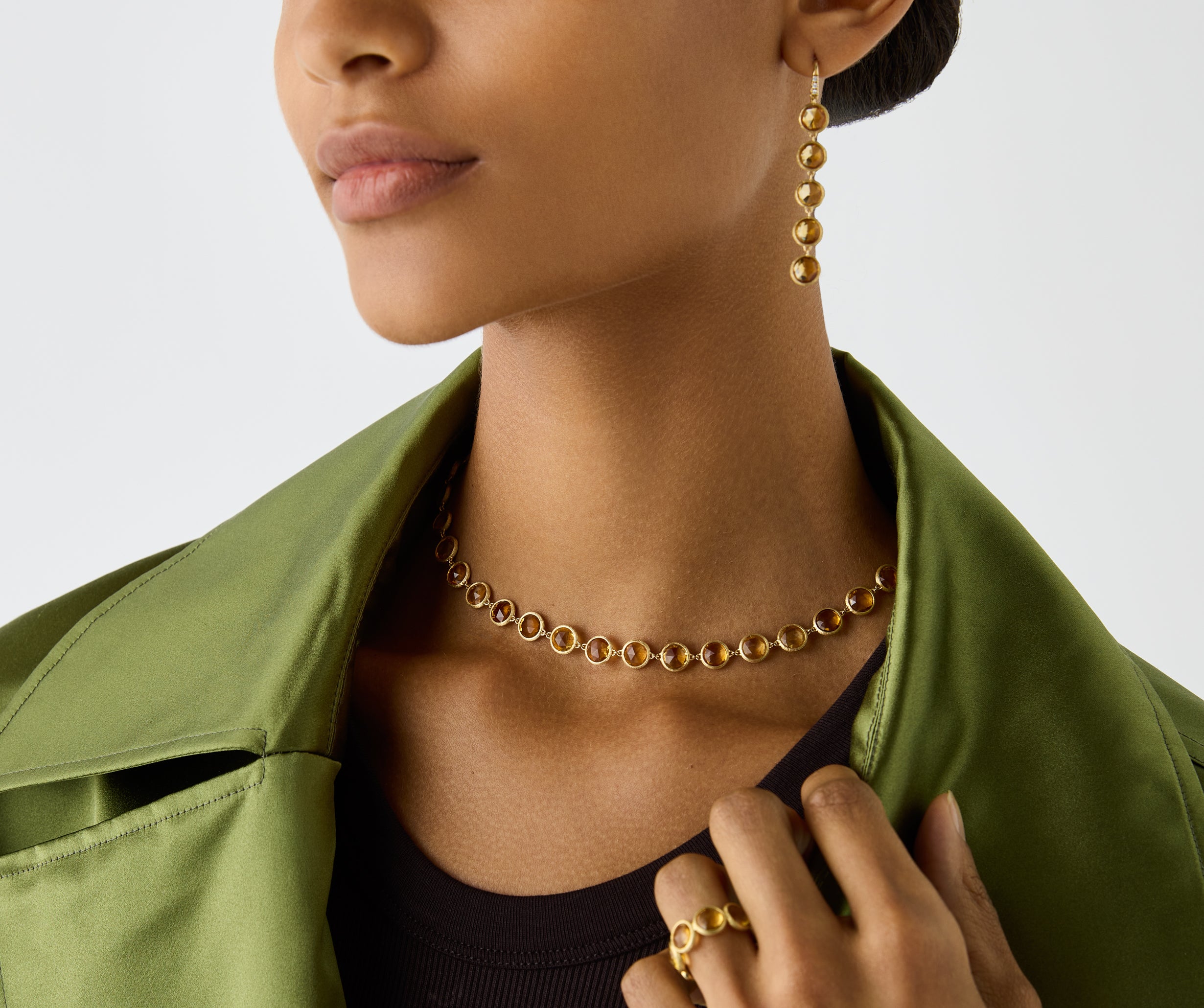 Marco Bicego Jaipur Citrine Necklace in 18K Yellow Gold