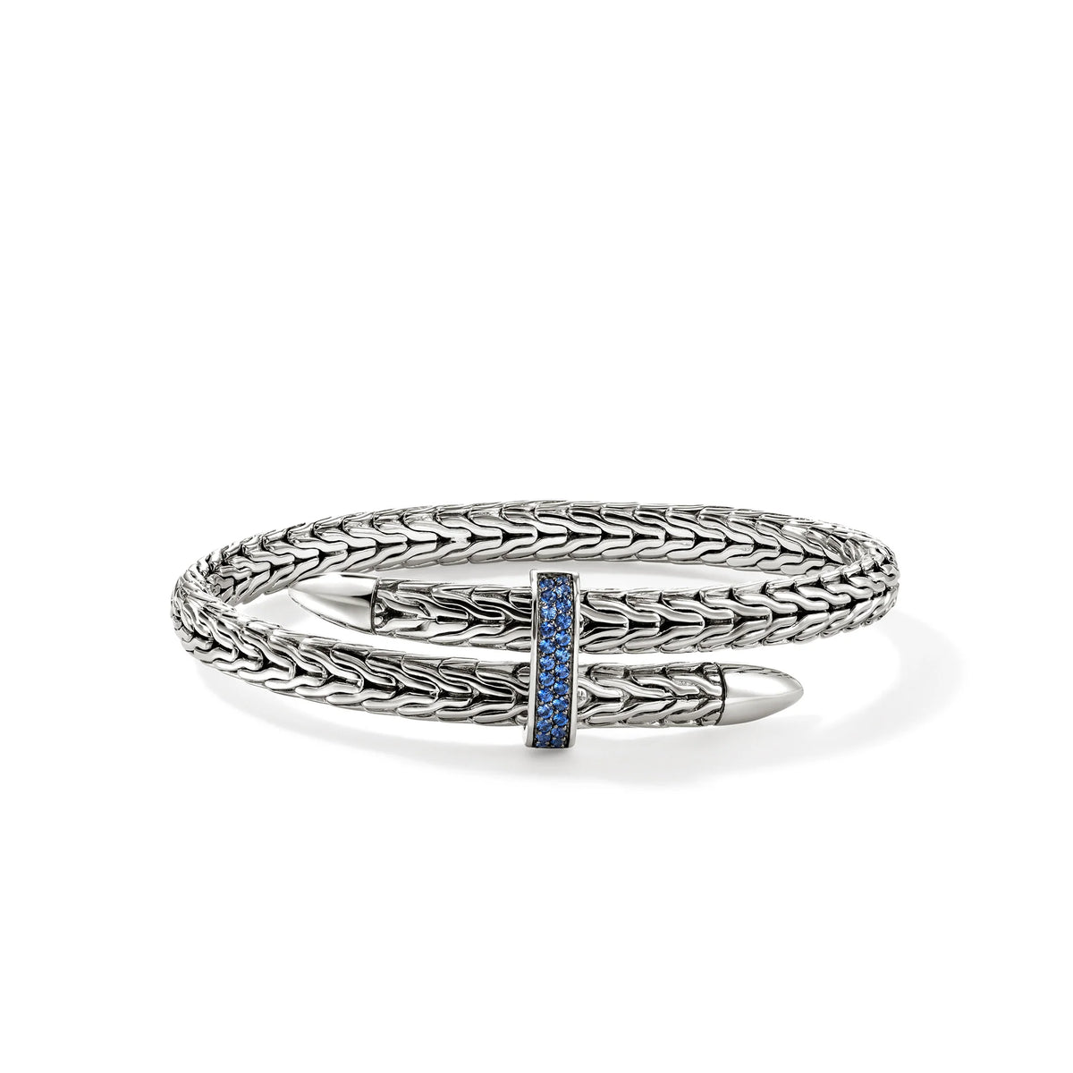 John Hardy Blue Sapphire Spear Bypass Bracelet in Sterling Silver, 5.5MM