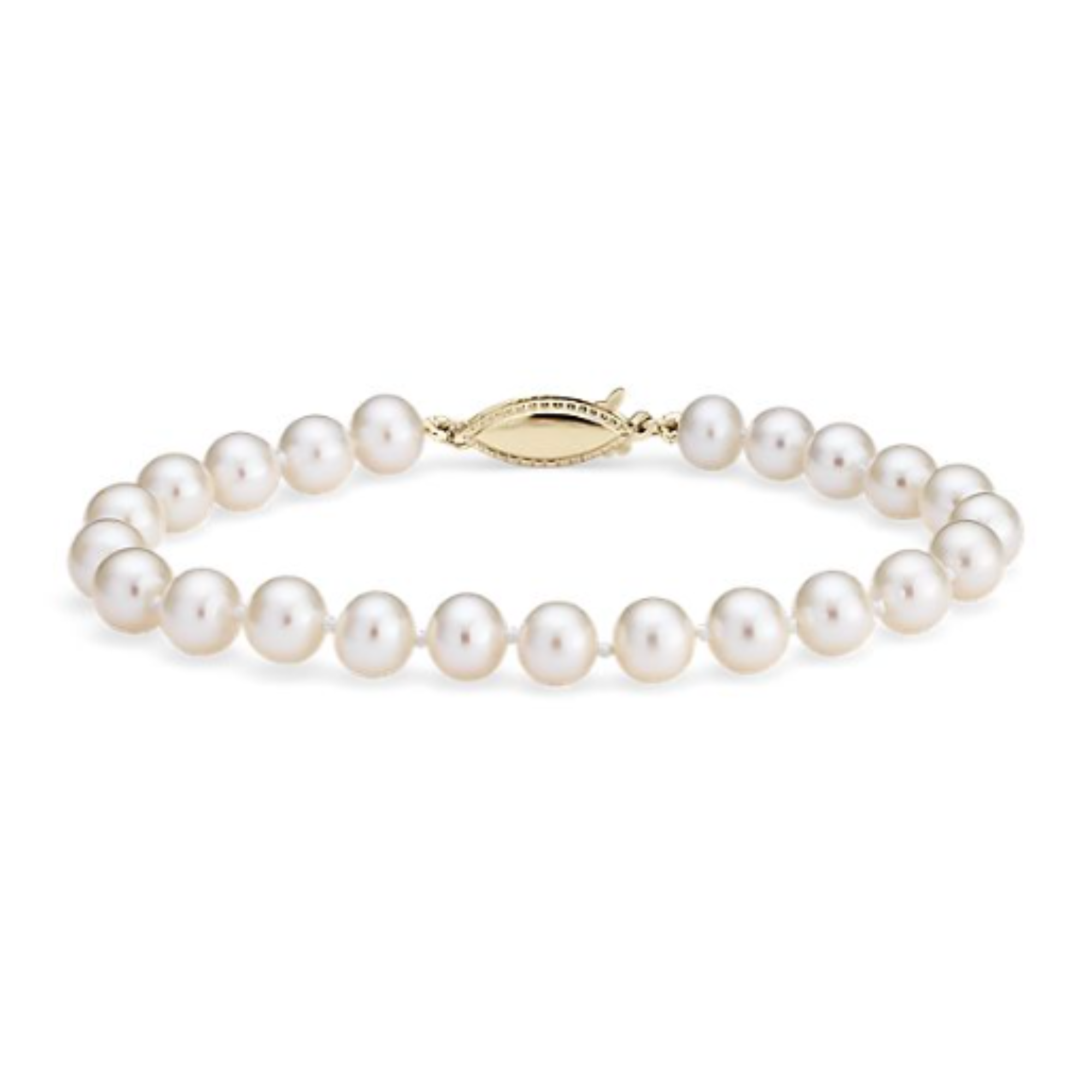 Akoya 6MM Pearl Bracelet in 14K Yellow Gold