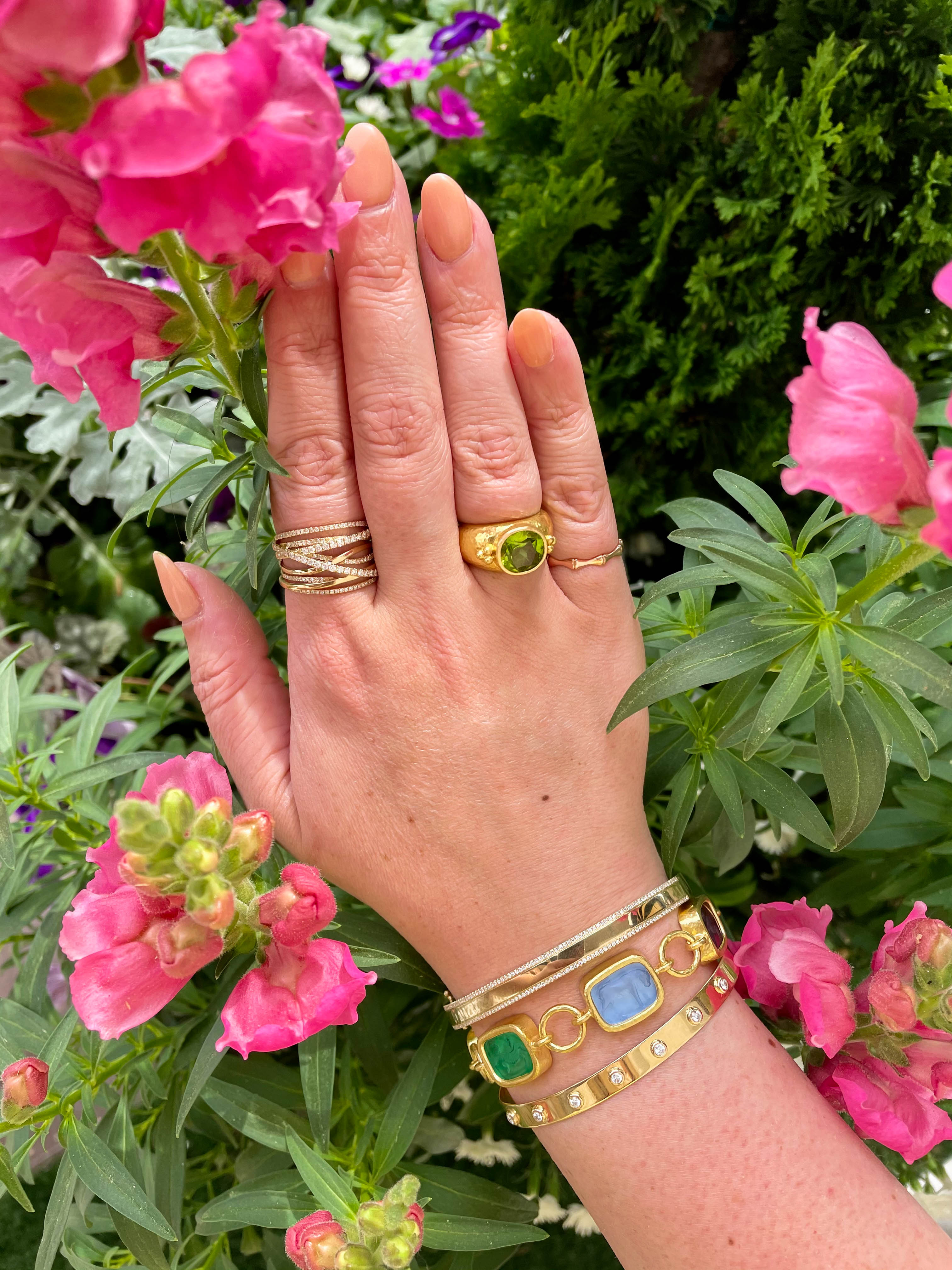 Embrace Crossover Diamond Ring in 14K Yellow Gold, Size 7